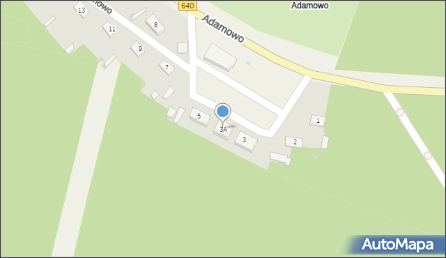 Adamowo, Adamowo, 3A, mapa Adamowo