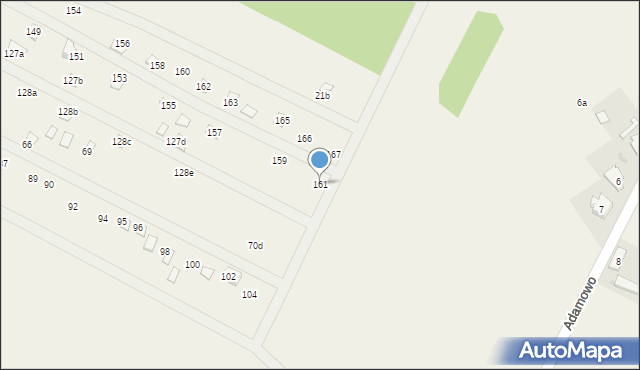 Adamowo, Adamowo, 161, mapa Adamowo