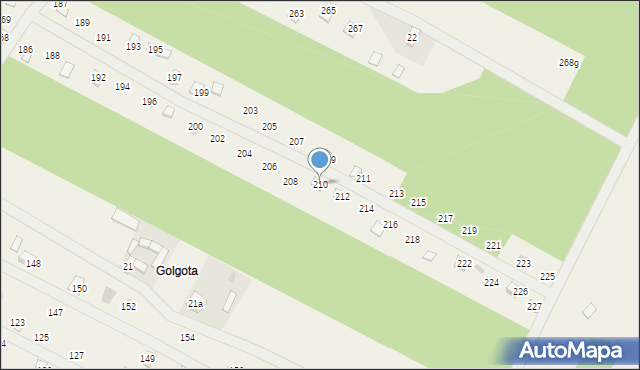 Adamowo, Adamowo, 210, mapa Adamowo