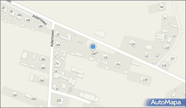 Adamowo, Adamowo, 13d, mapa Adamowo