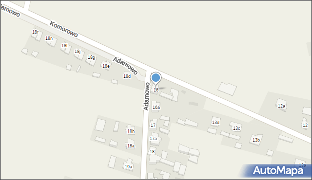 Adamowo, Adamowo, 16, mapa Adamowo