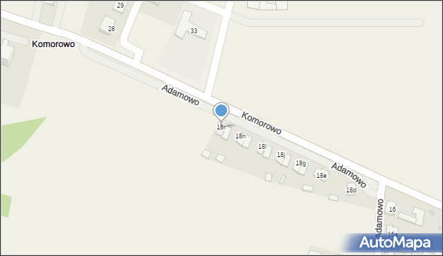 Adamowo, Adamowo, 18r, mapa Adamowo