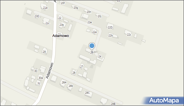 Adamowo, Adamowo, 25, mapa Adamowo