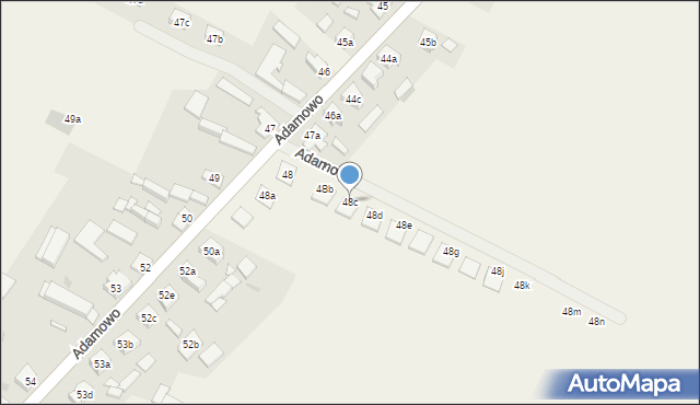 Adamowo, Adamowo, 48c, mapa Adamowo