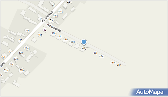 Adamowo, Adamowo, 48g, mapa Adamowo