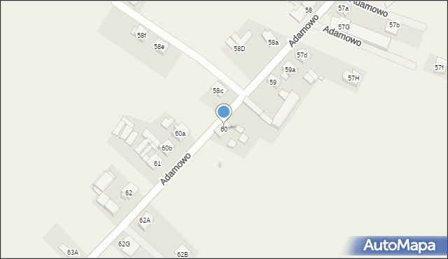 Adamowo, Adamowo, 60, mapa Adamowo