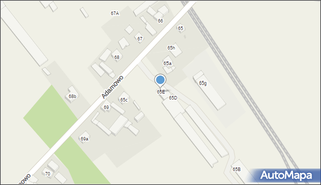 Adamowo, Adamowo, 65E, mapa Adamowo