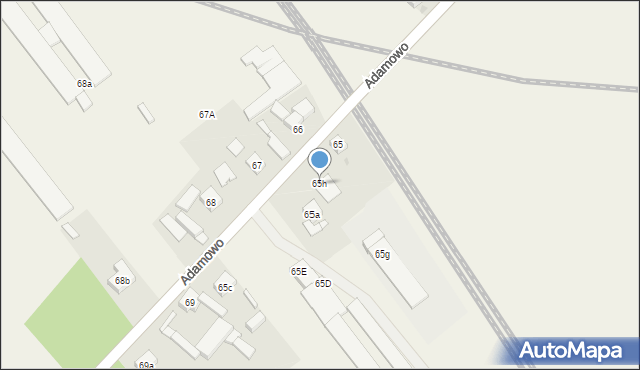 Adamowo, Adamowo, 65h, mapa Adamowo