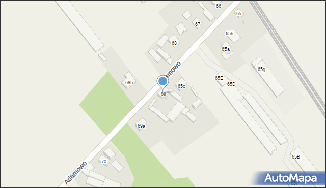 Adamowo, Adamowo, 69, mapa Adamowo
