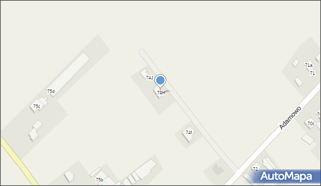 Adamowo, Adamowo, 74H, mapa Adamowo