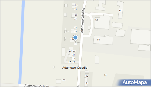 Adamowo-Osiedle, Adamowo-Osiedle, 21, mapa Adamowo-Osiedle