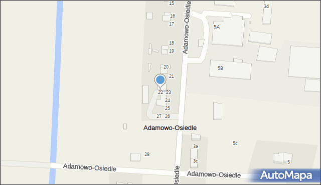 Adamowo-Osiedle, Adamowo-Osiedle, 22, mapa Adamowo-Osiedle