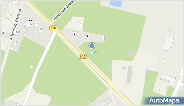Adamowo-Zastawa, Adamowo-Zastawa, 1, mapa Adamowo-Zastawa