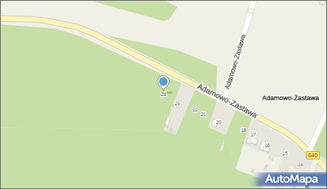 Adamowo-Zastawa, Adamowo-Zastawa, 24, mapa Adamowo-Zastawa