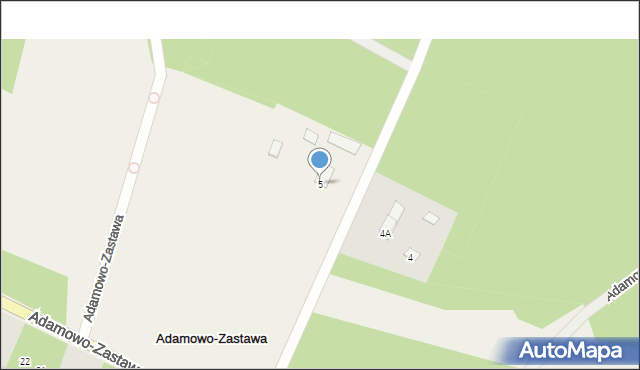Adamowo-Zastawa, Adamowo-Zastawa, 5, mapa Adamowo-Zastawa