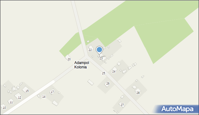 Adampol, Adampol, 23/1, mapa Adampol