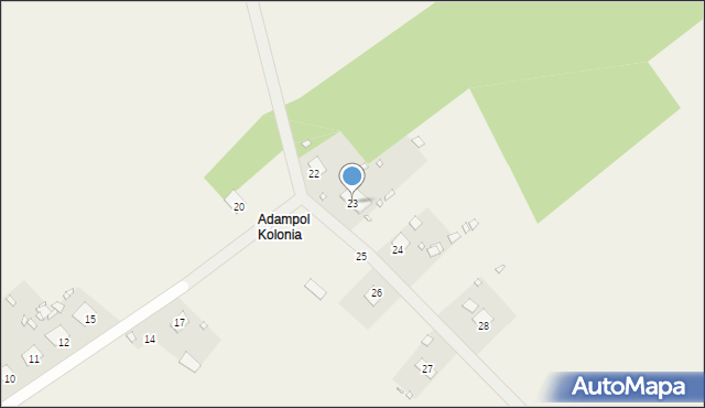 Adampol, Adampol, 23/2, mapa Adampol