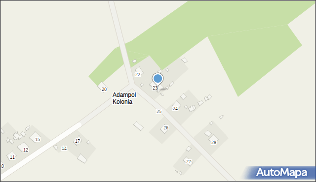 Adampol, Adampol, 23/3, mapa Adampol