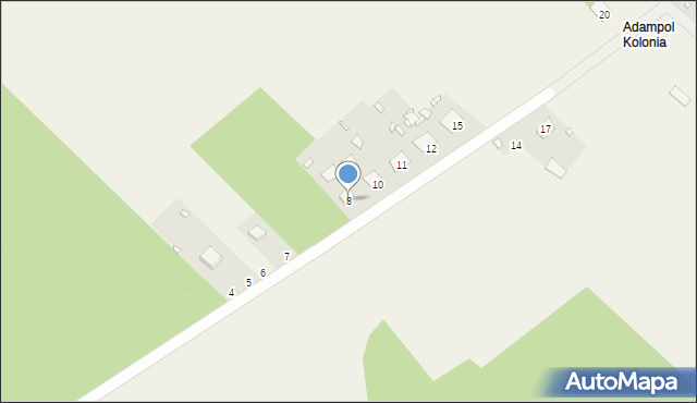 Adampol, Adampol, 8, mapa Adampol