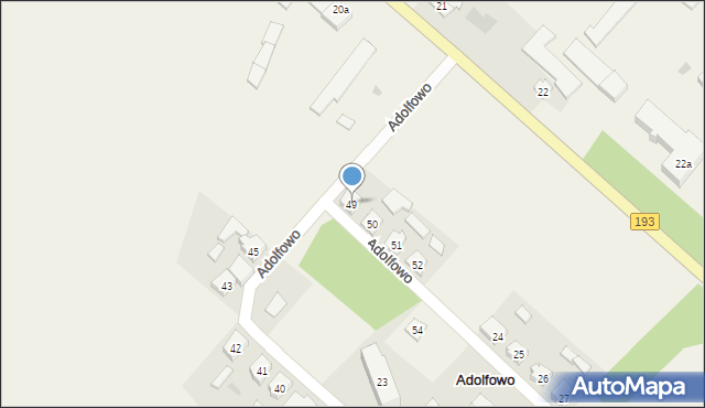 Adolfowo, Adolfowo, 49, mapa Adolfowo