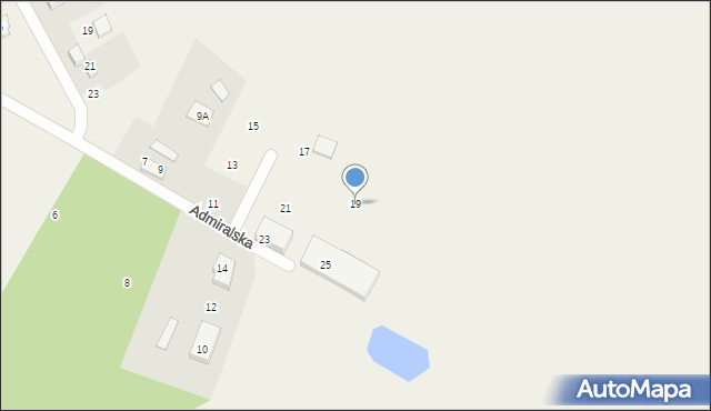 Arciszewo, Admiralska, 19, mapa Arciszewo
