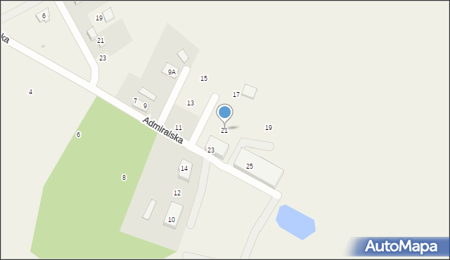 Arciszewo, Admiralska, 21, mapa Arciszewo