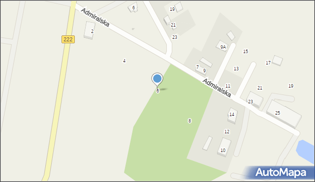 Arciszewo, Admiralska, 6, mapa Arciszewo