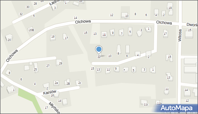 Bestwinka, Adamaszka Czesława, ks., 12, mapa Bestwinka