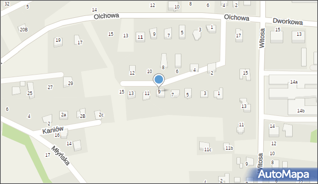 Bestwinka, Adamaszka Czesława, ks., 9, mapa Bestwinka