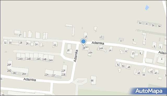 Bytom, Adamka Mikołaja, 16, mapa Bytomia