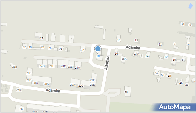 Bytom, Adamka Mikołaja, 18, mapa Bytomia