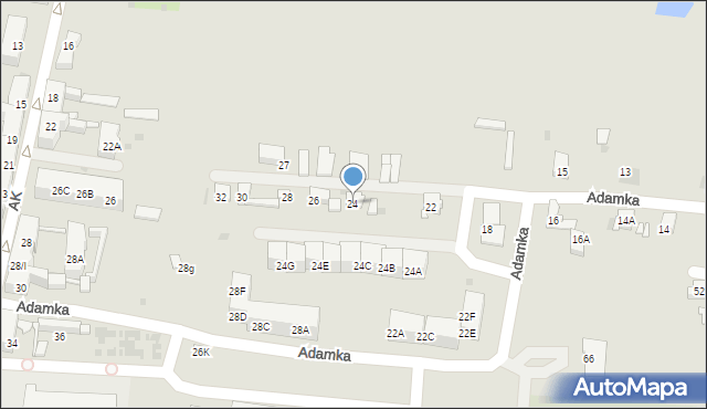 Bytom, Adamka Mikołaja, 24, mapa Bytomia