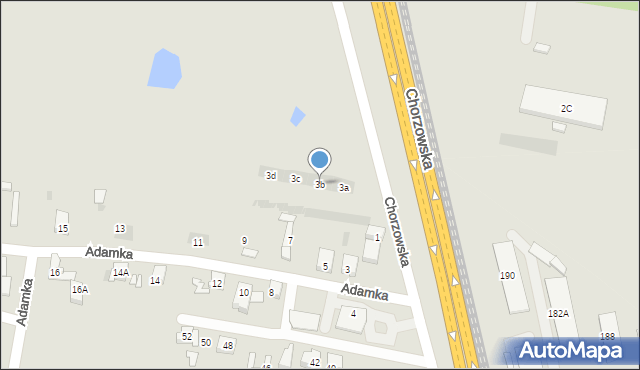 Bytom, Adamka Mikołaja, 3b, mapa Bytomia