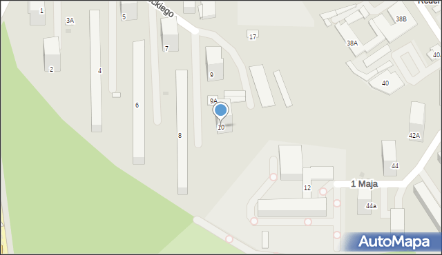 Dąbrowa Górnicza, Adamieckiego Karola, 10, mapa Dąbrowa Górnicza