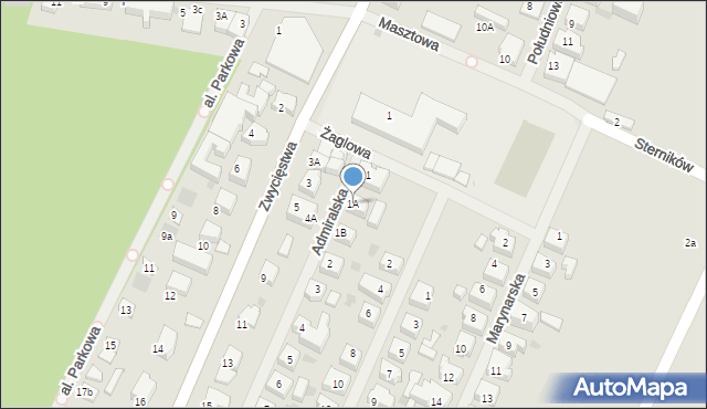 Darłowo, Admiralska, 1A, mapa Darłowo