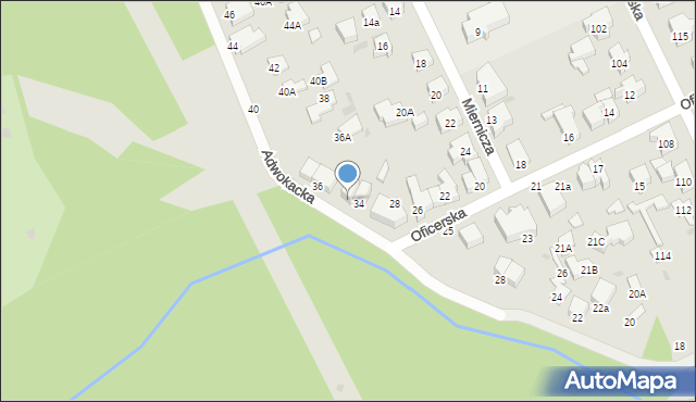 Gdynia, Adwokacka, 34A, mapa Gdyni