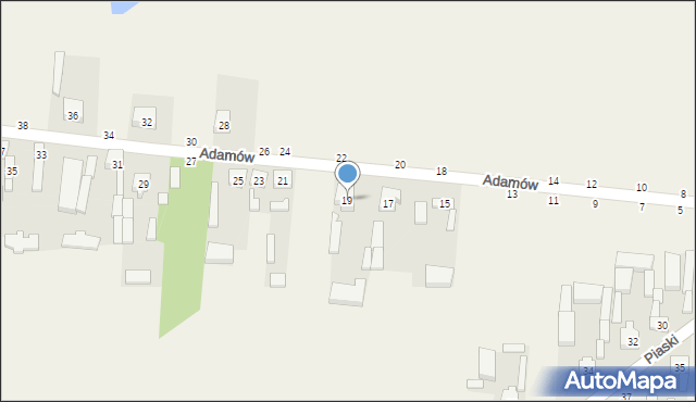 Głuchów, Adamów, 19, mapa Głuchów