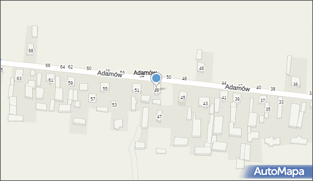Głuchów, Adamów, 49, mapa Głuchów