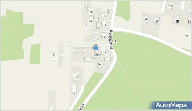 Góra Puławska, Adamówka, 10A, mapa Góra Puławska