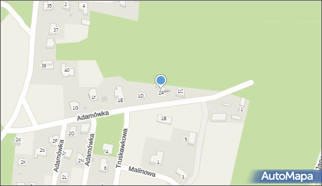 Góra Puławska, Adamówka, 1A, mapa Góra Puławska