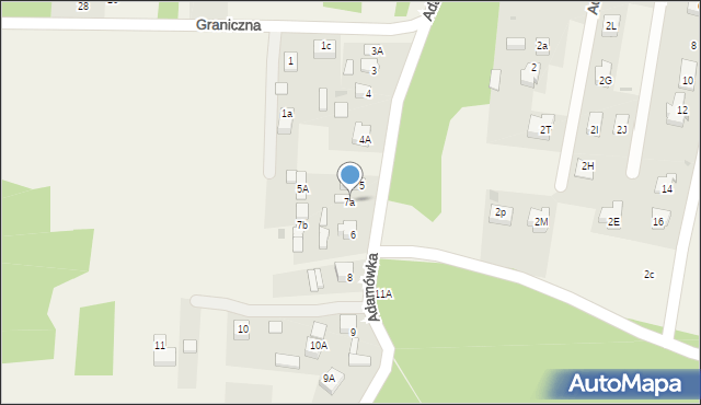 Góra Puławska, Adamówka, 7a, mapa Góra Puławska