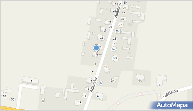 Gózd, Adamów, 11, mapa Gózd