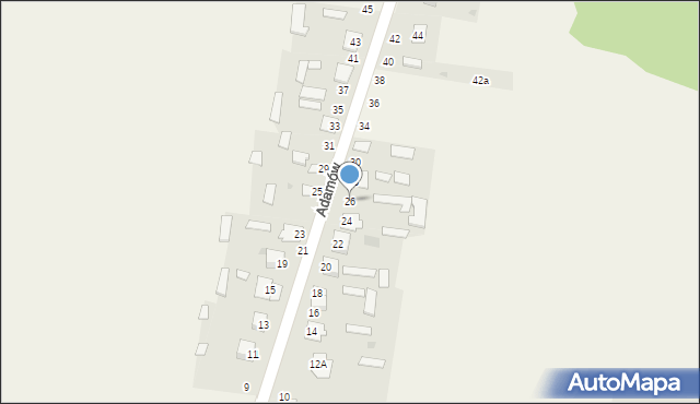 Gózd, Adamów, 26, mapa Gózd