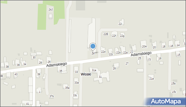 Imielin, Adamskiego Stanisława, ks. bp., 24, mapa Imielin