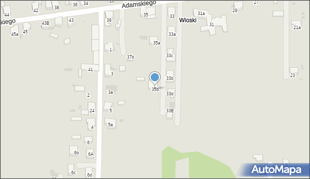 Imielin, Adamskiego Stanisława, ks. bp., 35b, mapa Imielin