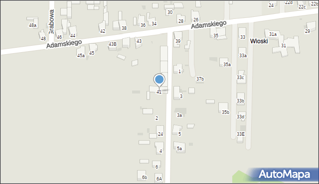 Imielin, Adamskiego Stanisława, ks. bp., 41, mapa Imielin