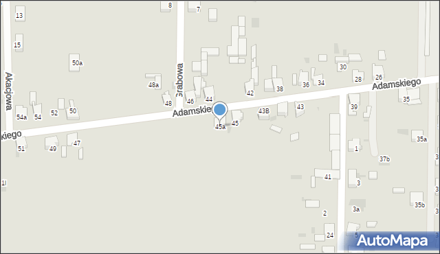Imielin, Adamskiego Stanisława, ks. bp., 45a, mapa Imielin