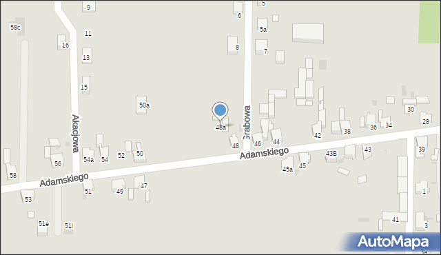 Imielin, Adamskiego Stanisława, ks. bp., 48a, mapa Imielin