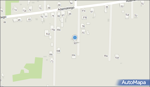 Imielin, Adamskiego Stanisława, ks. bp., 63, mapa Imielin