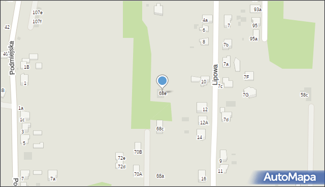 Imielin, Adamskiego Stanisława, ks. bp., 68e, mapa Imielin